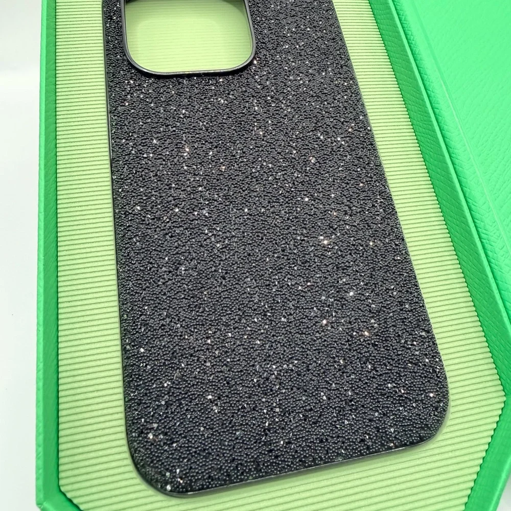 Swarovski Black Sparkle Phone Case for iPhone 14 Pro - Picture 2 of 2